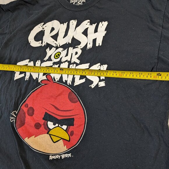 ANGRY BIRDS CRUSH YOUR ENEMIES MEN'S 2XL SHORT SLEEVE SHIRT PULL OVER T-SHIRT - Picture 4 of 13